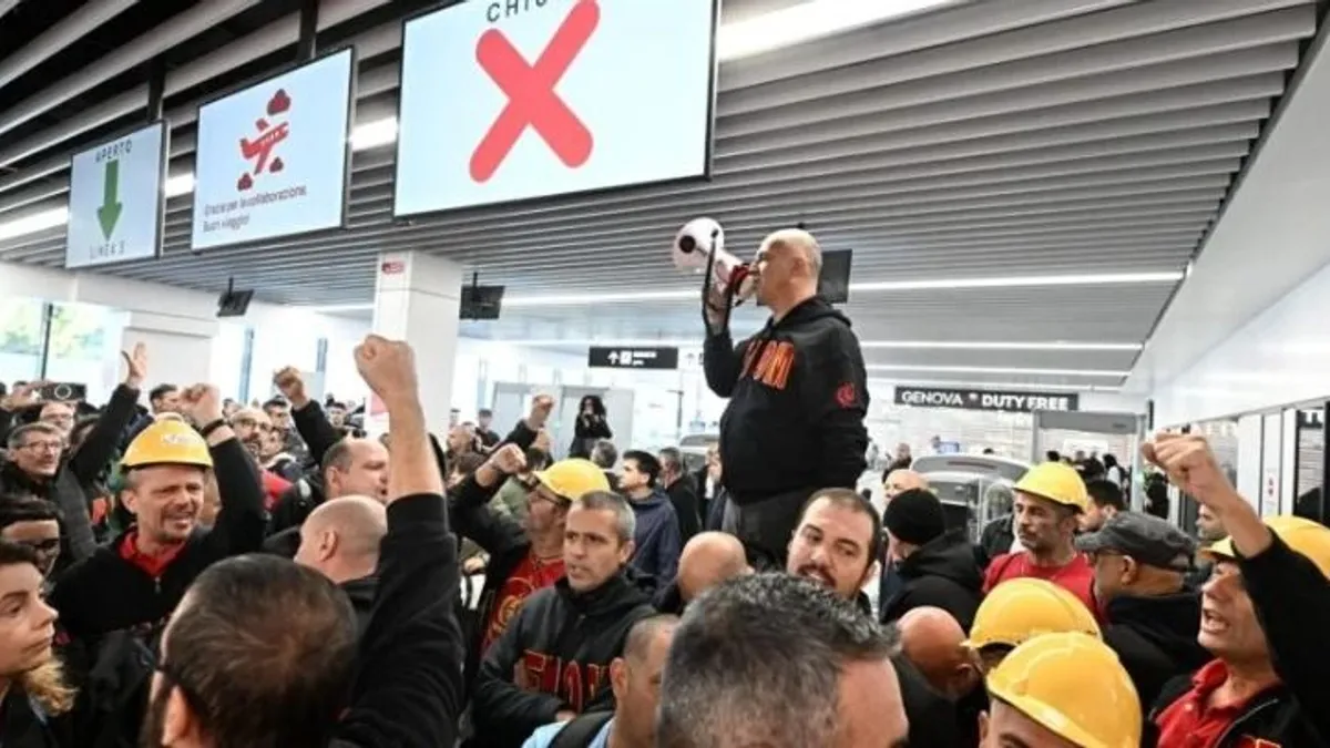 Tüntetők elfoglalták a genovai repülőteret, kormánygaranciákat követelnek a munkahelyekért